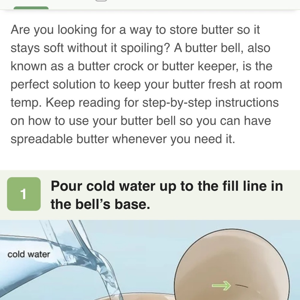 Classic ceramic Butter Bell, raised painted wording BUTTER in French & English - Picture 12 of 12